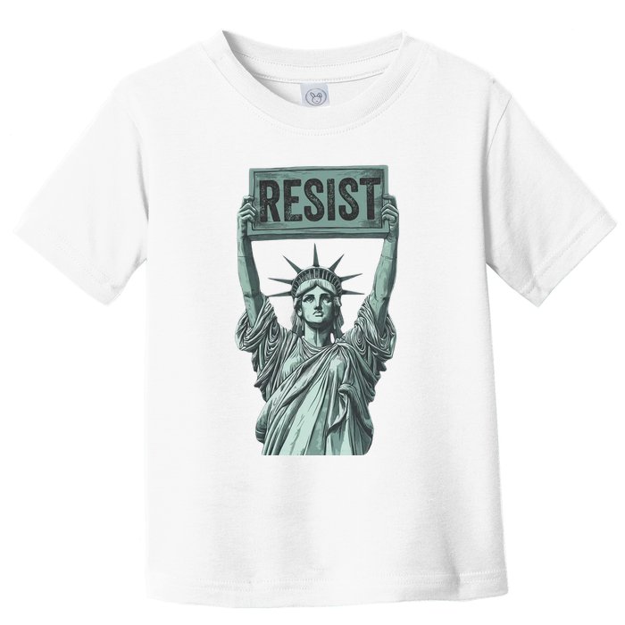 Resist Protest Statue Of Liberty Toddler T-Shirt