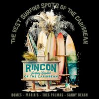 Rincon PR Surfing Capital Of The Caribbean Surfers Wipeout Cooling Performance Crew T-Shirt