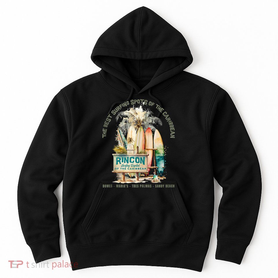 Rincon PR Surfing Capital Of The Caribbean Surfers Wipeout Hoodie
