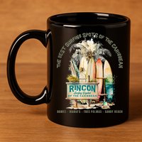 Rincon PR Surfing Capital Of The Caribbean Surfers Wipeout 11oz C Handle Ceramic Mug