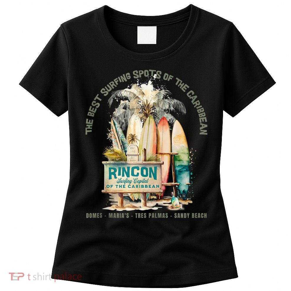 Rincon PR Surfing Capital Of The Caribbean Surfers Wipeout Womens T-Shirt