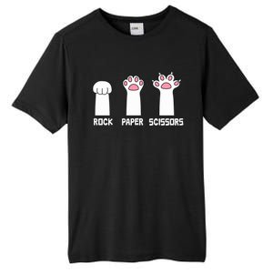 Rock Paper Scissors Cat Paws Game Cute Paw Funny Cat Tall Fusion ChromaSoft Performance T-Shirt