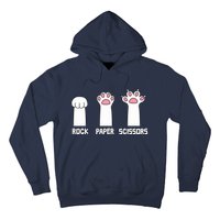 Rock Paper Scissors Cat Paws Game Cute Paw Funny Cat Hoodie