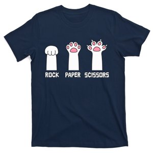 Rock Paper Scissors Cat Paws Game Cute Paw Funny Cat T-Shirt