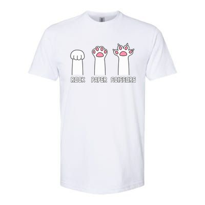 Rock Paper Scissors Cat Paws Game Cute Paw Funny Cat Softstyle CVC T-Shirt