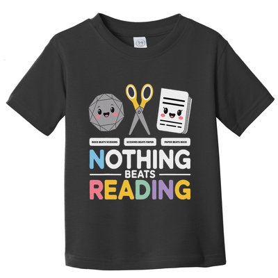 Rock Paper Scissors Nothing Beats Reading Funny Costume Toddler T-Shirt