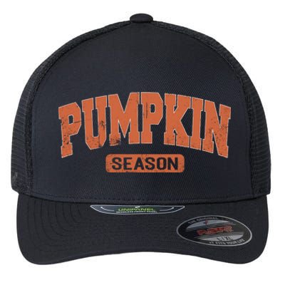 Retro Pumpkin Season Flexfit Unipanel Trucker Cap