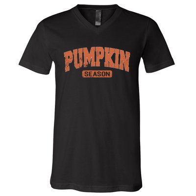 Retro Pumpkin Season V-Neck T-Shirt