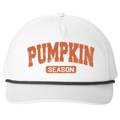 Retro Pumpkin Season Snapback Five-Panel Rope Hat