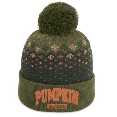 Retro Pumpkin Season The Baniff Cuffed Pom Beanie