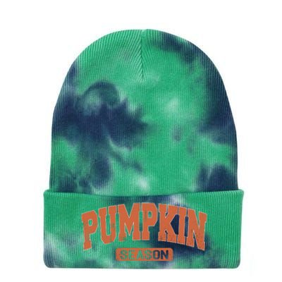 Retro Pumpkin Season Tie Dye 12in Knit Beanie