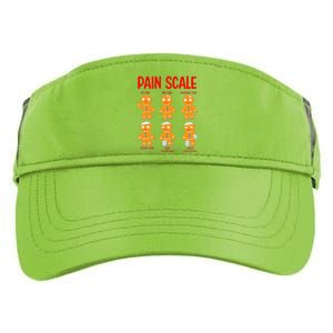 Retro Pain Scale Gingerbread Trauma Nurse Nursing Adult Drive Performance Visor