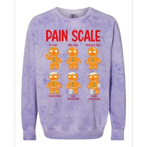 Retro Pain Scale Gingerbread Trauma Nurse Nursing Colorblast Crewneck Sweatshirt