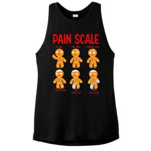 Retro Pain Scale Gingerbread Trauma Nurse Nursing Ladies PosiCharge Tri-Blend Wicking Tank