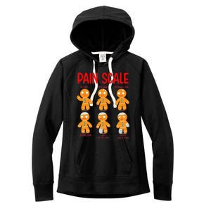 Retro Pain Scale Gingerbread Trauma Nurse Nursing Women's Fleece Hoodie