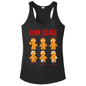 Retro Pain Scale Gingerbread Trauma Nurse Nursing Ladies PosiCharge Competitor Racerback Tank