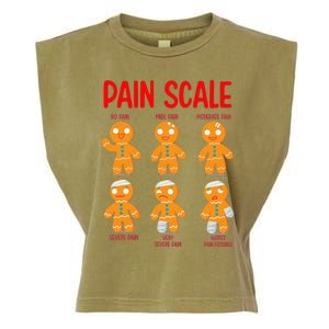 Retro Pain Scale Gingerbread Trauma Nurse Nursing Garment-Dyed Women's Muscle Tee