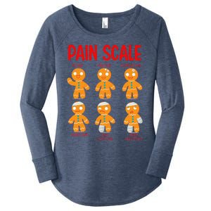 Retro Pain Scale Gingerbread Trauma Nurse Nursing Women's Perfect Tri Tunic Long Sleeve Shirt