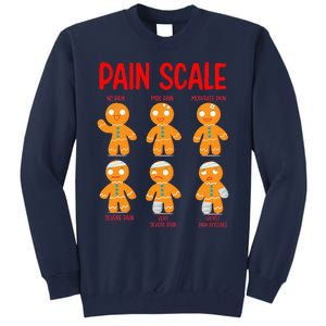 Retro Pain Scale Gingerbread Trauma Nurse Nursing Tall Sweatshirt