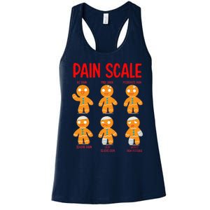 Retro Pain Scale Gingerbread Trauma Nurse Nursing Women's Racerback Tank