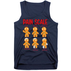 Retro Pain Scale Gingerbread Trauma Nurse Nursing Tank Top