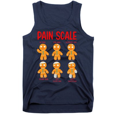 Retro Pain Scale Gingerbread Trauma Nurse Nursing Tank Top