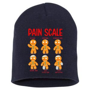 Retro Pain Scale Gingerbread Trauma Nurse Nursing Short Acrylic Beanie