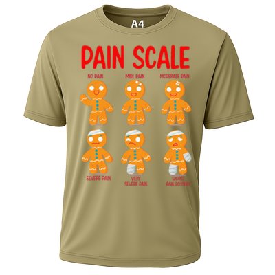 Retro Pain Scale Gingerbread Trauma Nurse Nursing Cooling Performance Crew T-Shirt