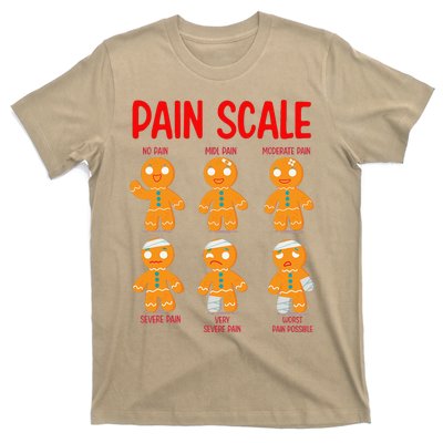 Retro Pain Scale Gingerbread Trauma Nurse Nursing T-Shirt