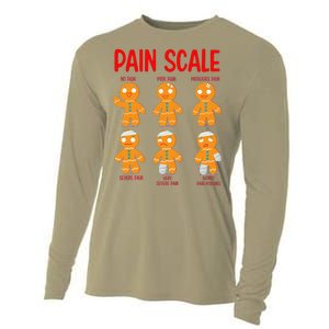 Retro Pain Scale Gingerbread Trauma Nurse Nursing Cooling Performance Long Sleeve Crew