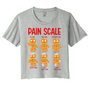 Retro Pain Scale Gingerbread Trauma Nurse Nursing Women's Crop Top Tee