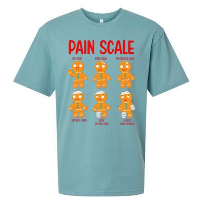 Retro Pain Scale Gingerbread Trauma Nurse Nursing Sueded Cloud Jersey T-Shirt