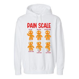 Retro Pain Scale Gingerbread Trauma Nurse Nursing Garment-Dyed Fleece Hoodie