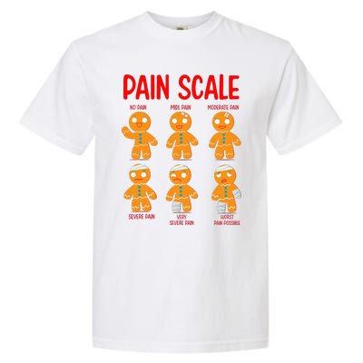 Retro Pain Scale Gingerbread Trauma Nurse Nursing Garment-Dyed Heavyweight T-Shirt