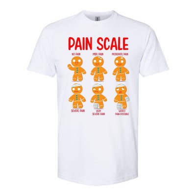 Retro Pain Scale Gingerbread Trauma Nurse Nursing Softstyle CVC T-Shirt