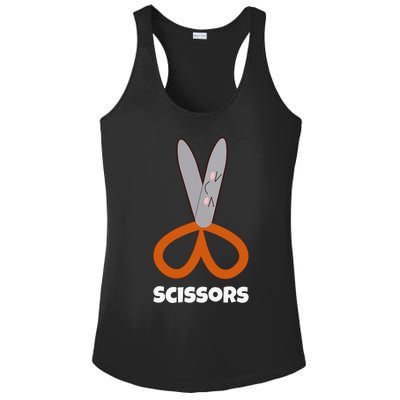 Rock Paper Scissors Funny Group Halloween Costumes Ladies PosiCharge Competitor Racerback Tank