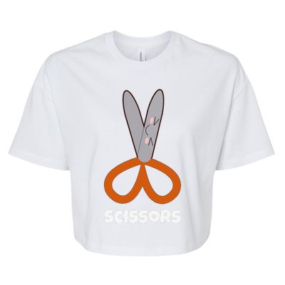 Rock Paper Scissors Funny Group Halloween Costumes Bella+Canvas Jersey Crop Tee