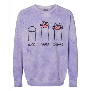 Rock Paper Scissors Cat Paws Colorblast Crewneck Sweatshirt