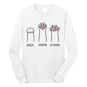 Rock Paper Scissors Cat Paws Long Sleeve Shirt