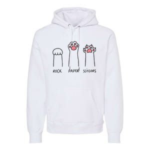 Rock Paper Scissors Cat Paws Premium Hoodie