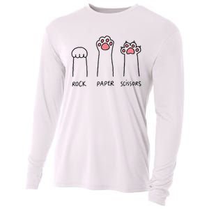 Rock Paper Scissors Cat Paws Cooling Performance Long Sleeve Crew