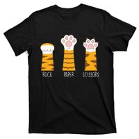 Rock Paper Scissors Hand Game Funny Cute Paw Cat Lovers T-Shirt