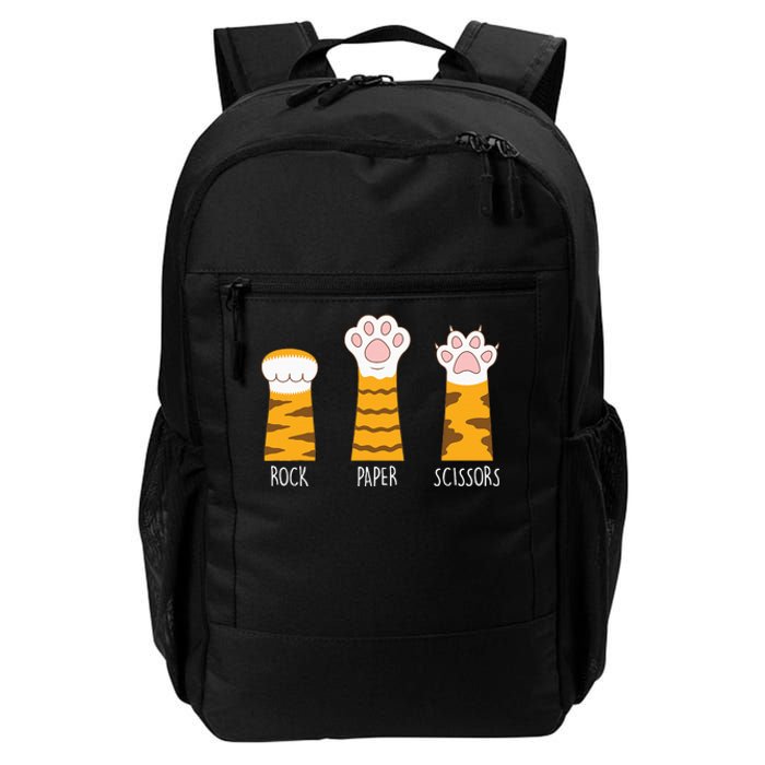 Rock Paper Scissors Hand Game Funny Cute Paw Cat Lovers Daily Commute Backpack