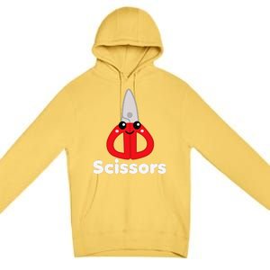 Rock Paper Scissors Group Halloween Costume Cute Kawaii Premium Pullover Hoodie