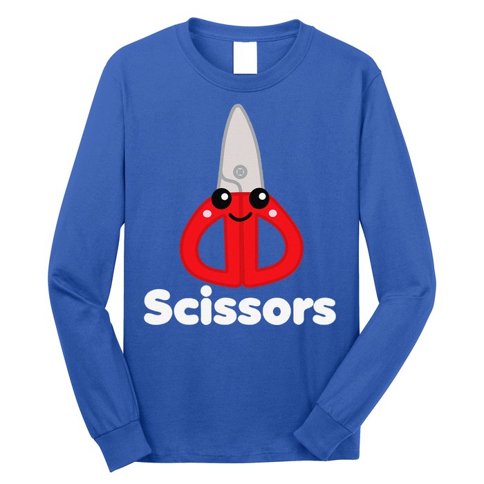 Rock Paper Scissors Group Halloween Costume Cute Kawaii Long Sleeve Shirt