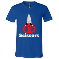 Rock Paper Scissors Group Halloween Costume Cute Kawaii V-Neck T-Shirt