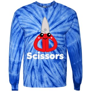 Rock Paper Scissors Group Halloween Costume Cute Kawaii Tie-Dye Long Sleeve Shirt