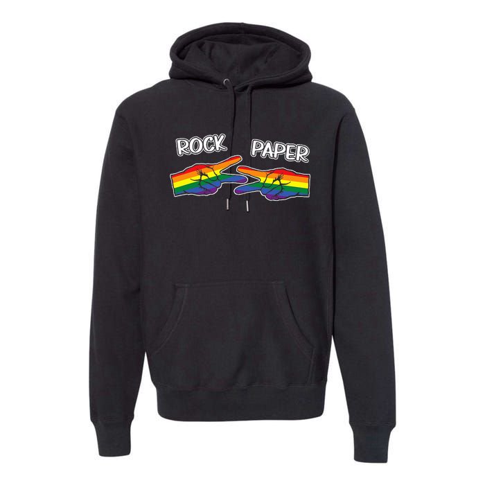 Rock Paper Scissors Lgbtq+ Pride Month Premium Hoodie