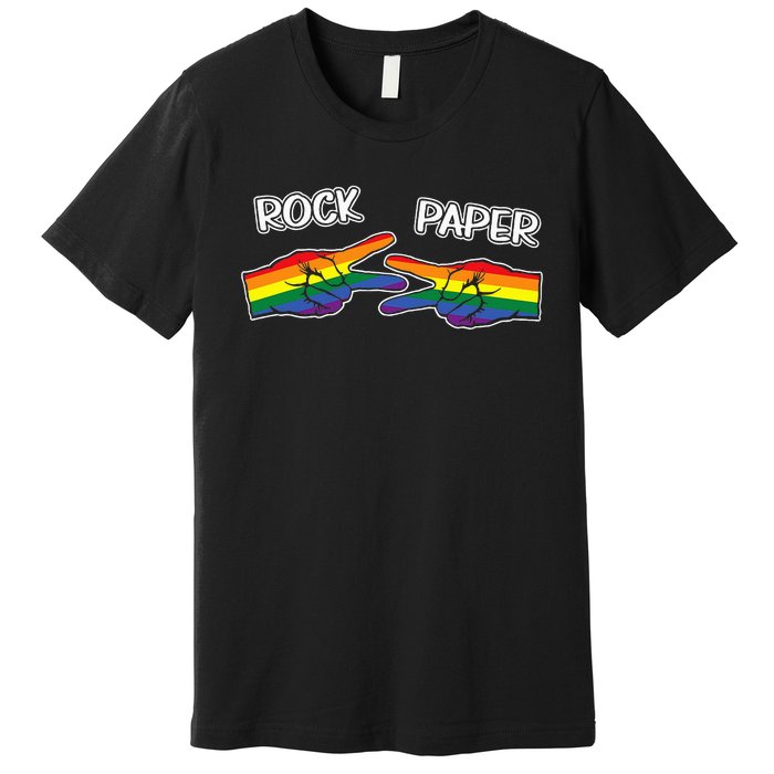 Rock Paper Scissors Lgbtq+ Pride Month Premium T-Shirt