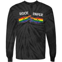 Rock Paper Scissors Lgbtq+ Pride Month Tie-Dye Long Sleeve Shirt